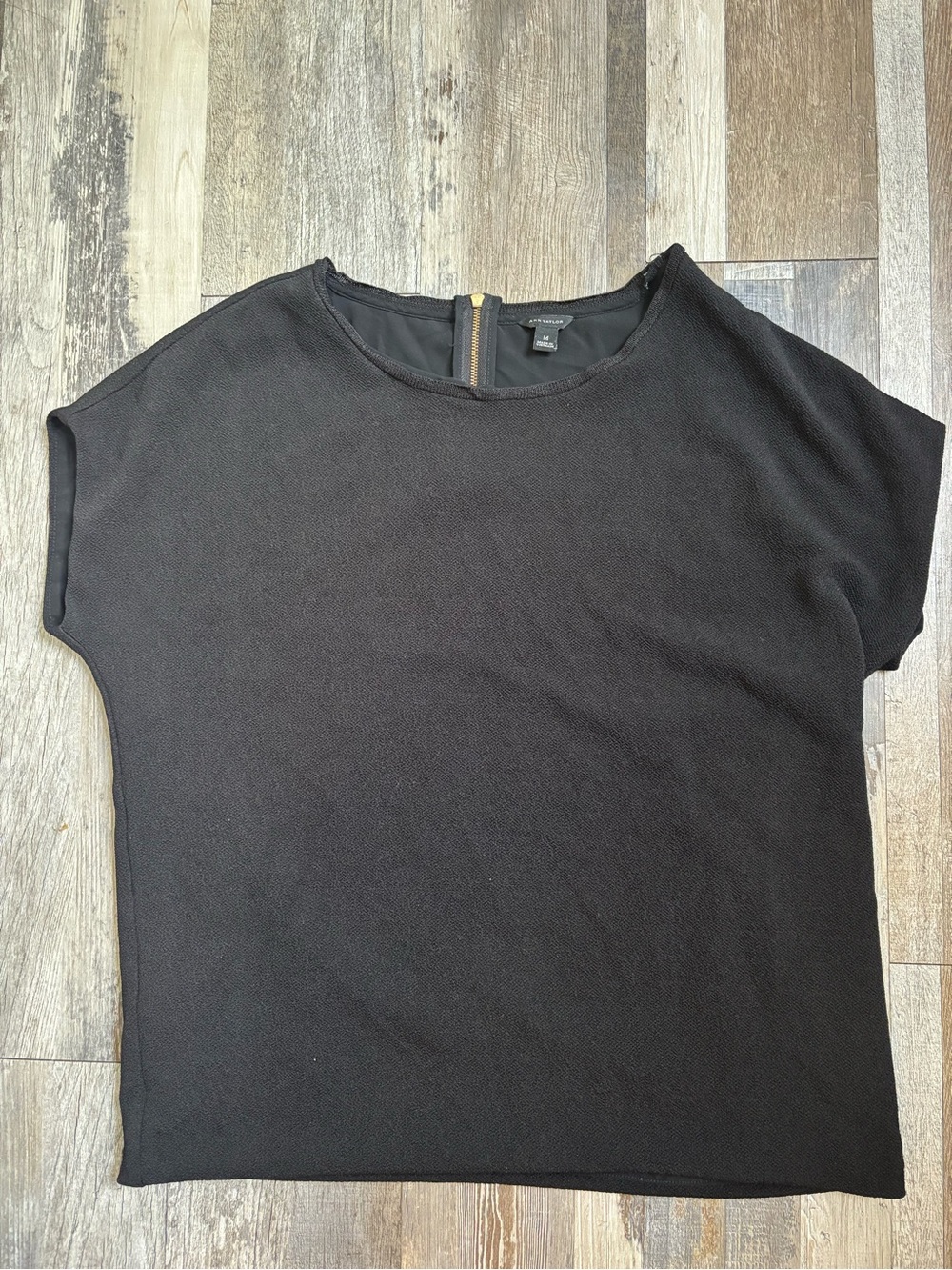 Ann Taylor M Black Work Blouse-Sleeve Top